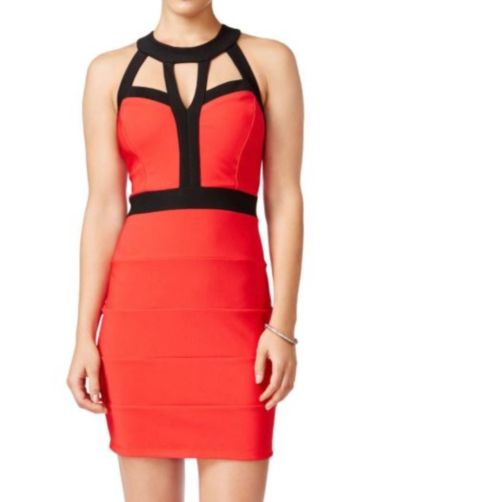 Crystal Doll  Banded Cutout Bodycon Dress Size 5